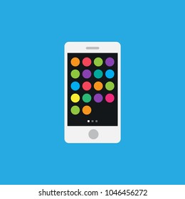 Mobile application on screen.  Illustration. Vector.