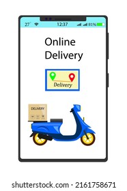 Mobile application for online delivery. Internet orders and delivery. Phone delivery service. Delivery by scooter.