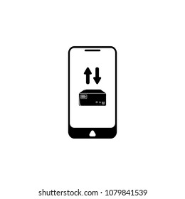 mobile application parcel delivery illustration. Element logistic for mobile concept and web apps. Detailed illustration of mobile application parcel delivery can be used for web on white background