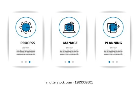 mobile application screen with business icon