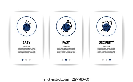 mobile application screen with business icon