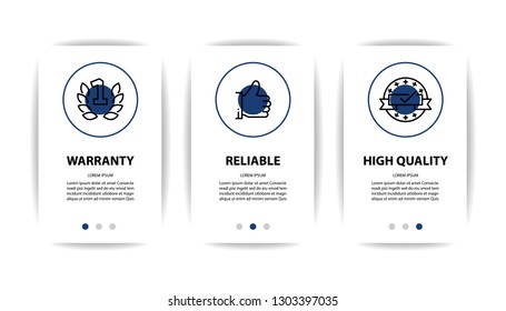 mobile application screen with business icon
