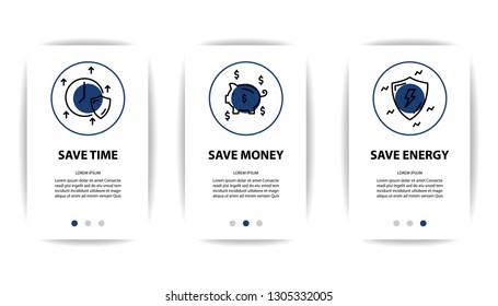 mobile application screen with business icon