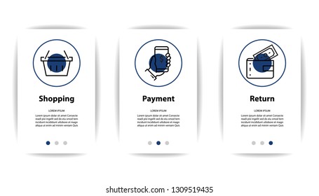 mobile application screen with business icon