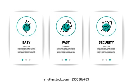 mobile application screen with business icon