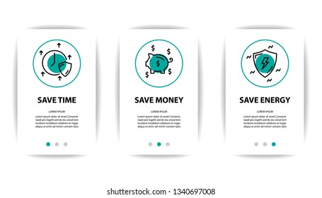 mobile application screen with business icon