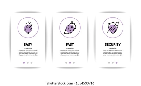mobile application screen with business icon