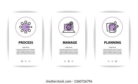 mobile application screen with business icon