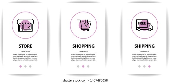 mobile application screen with business icon