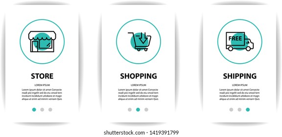 mobile application screen with business icon