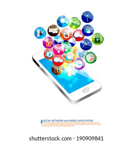 Mobile application with social network design 