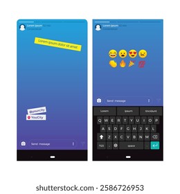 Mobile application story create design