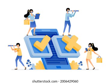 mobile application for survey polling and election voting technology. vector illustration concept can be use for landing page, template, ui ux, web, mobile app, poster, banner, website, flyer, ads