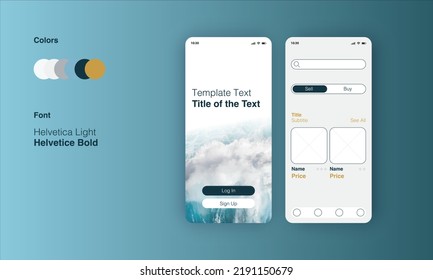 Design der mobilen Anwendungsvorlage für die Verwendung