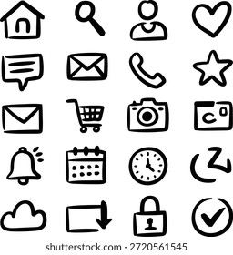 Mobile Application UI Navigation Icon Set