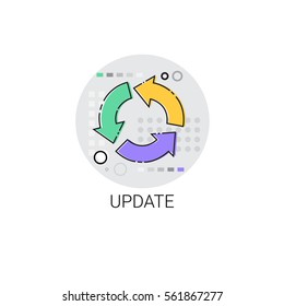 Mobile Application Update Software Icon Vector Illustration