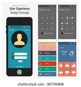 Mobile application user experience design concept