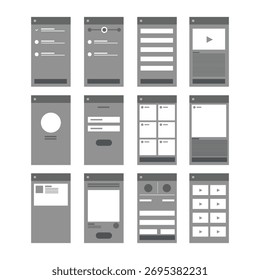 Mobile application wireframe design high fidelity