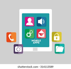 Mobile applications shop entertainment, vector illustration eps 10