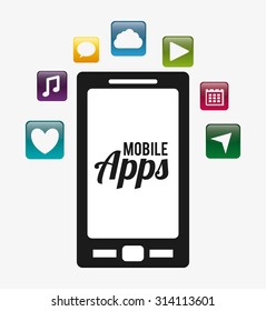 Mobile applications shop entertainment, vector illustration eps 10
