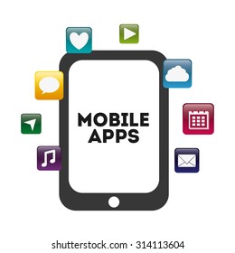 Mobile applications shop entertainment, vector illustration eps 10