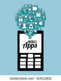 Mobile applications shop entertainment, vector illustration eps 10