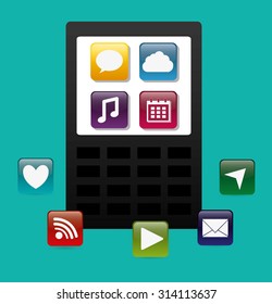 Mobile applications shop entertainment, vector illustration eps 10