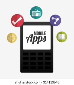Mobile applications shop entertainment, vector illustration eps 10