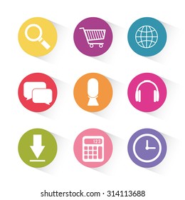 Mobile applications shop entertainment, vector illustration eps 10