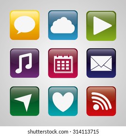 Mobile applications shop entertainment, vector illustration eps 10