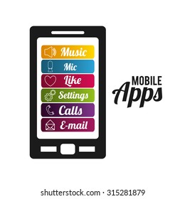 Mobile applications shop entertainment, vector illustration eps 10