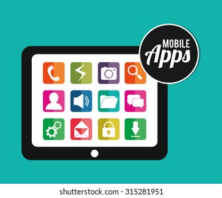 Mobile applications shop entertainment, vector illustration eps 10