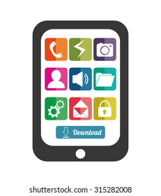 Mobile applications shop entertainment, vector illustration eps 10