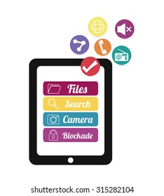 Mobile applications shop entertainment, vector illustration eps 10
