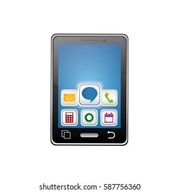 Mobile applications for smartphone icon vector illustration graphic design