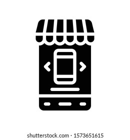 Mobile applications vector, Black friday related solid design icon