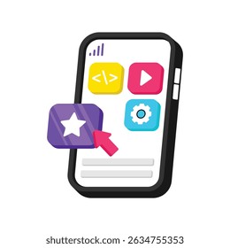 Mobile Applications Vector style icon. Eps 10 file