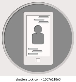 Mobile application.Template business icon .Paper cut style.Art design layout for infographic, business presentations, flyers, posters.