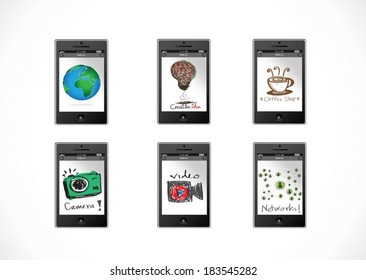 mobile apps concept idea illustration