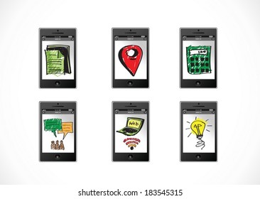 mobile apps concept idea illustration