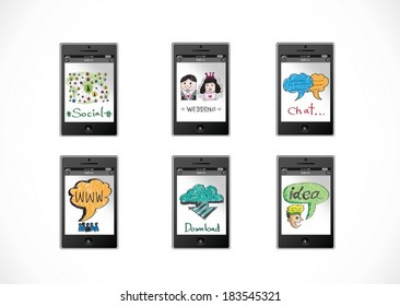 mobile apps concept idea illustration