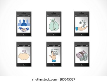  mobile apps concept idea  illustration