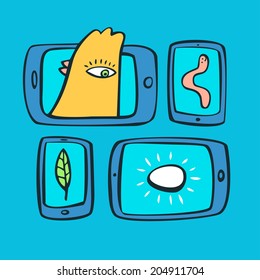 Mobile apps concept illustration.