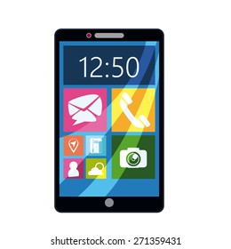 Mobile apps design over white background, vector illustration.