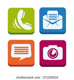 Mobile apps design over white background, vector illustration.