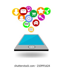 Mobile apps design. Vector eps 10