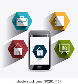 Mobile apps design, vector illustration eps 10.
