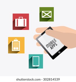 Mobile apps design, vector illustration eps 10.