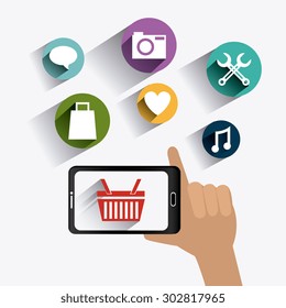Mobile apps design, vector illustration eps 10.