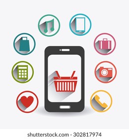 Mobile apps design, vector illustration eps 10.